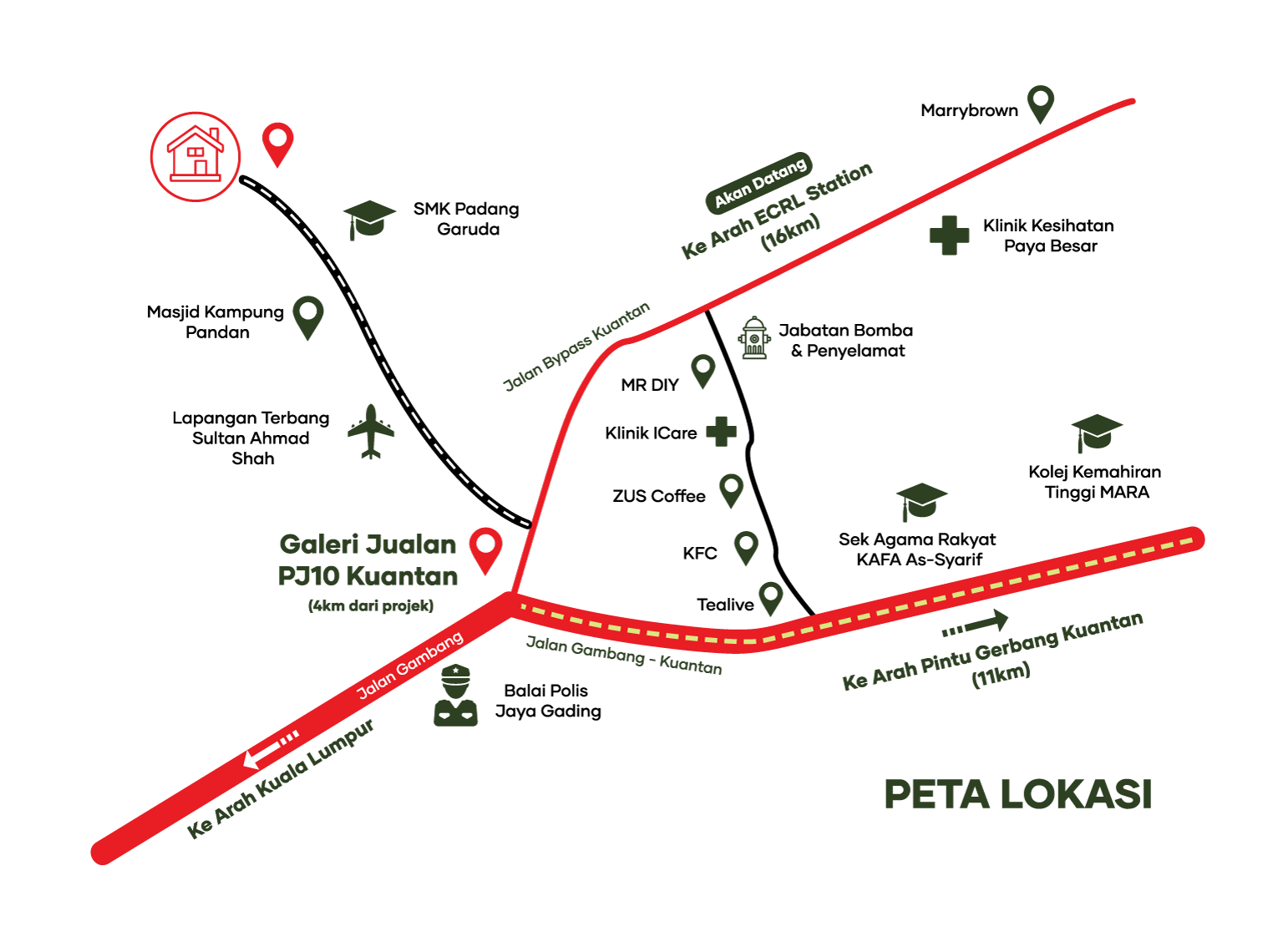 Peta Lokasi PJ10 Kuantan